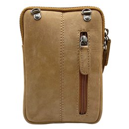 Lederhandytasche für Damen und Herren mit verstellbarem Schultergurt in 5 Farben