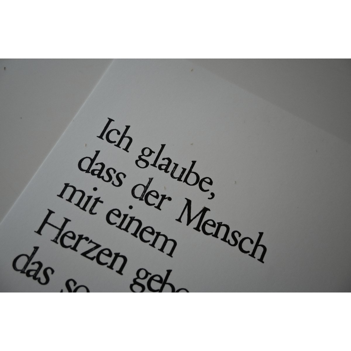 Kunstprint "Mensch With Heart" gestempelde muurschildering