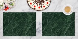 Nobile Marmo Verde - Tovagliette | Tovagliette premium in vinile 44 x 32 cm - 4 pezzi