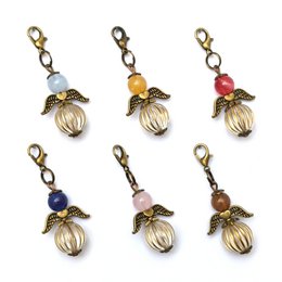 Schutzengel „Gesa“ Schlüsselanhänger, 6er-Set, bronzefarben