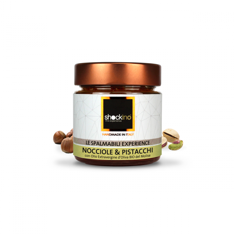 Streichfähige Creme 45 % Haselnüsse und Pistazien
