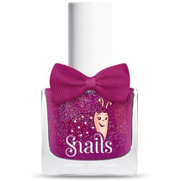 Snails Nail Polish 10.5ml in TUTU color, a washable nail polish with a vibrant pink hue and a decorative bow design.