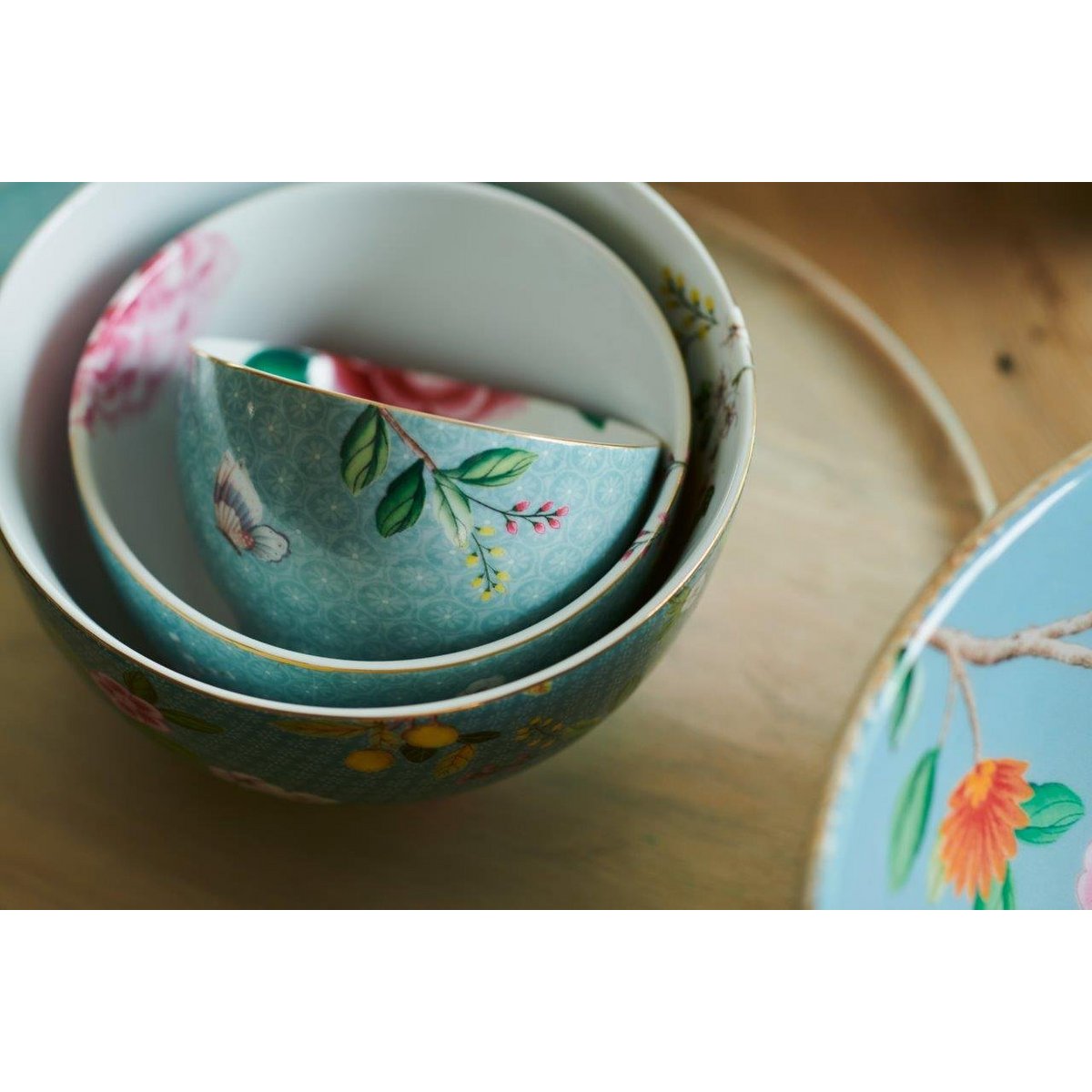 Bowl Blushing Birds Blue 15cm