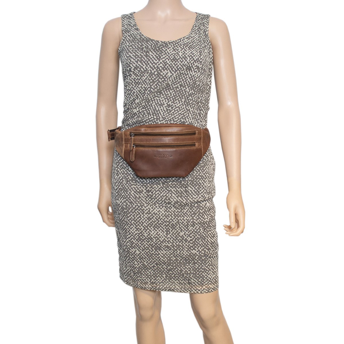 Taljetaske Læder - Fanny Pack Læder - Pouch Taske i 6 farver læder - Læder Belly Bag - Unisex model