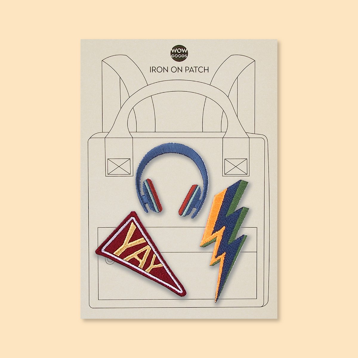 Strijkapplicatie - Yay a lightning headphone