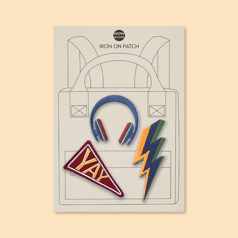 Strijkapplicatie - Yay a lightning headphone