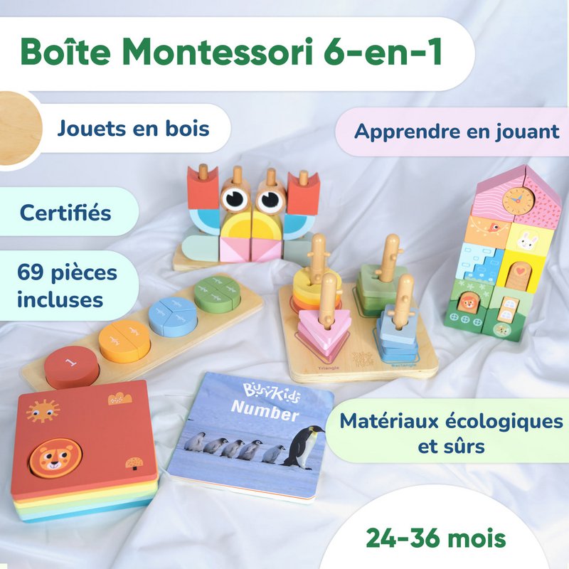 BusyKids Montessori sæt til børn i alderen 24 til 36 måneder