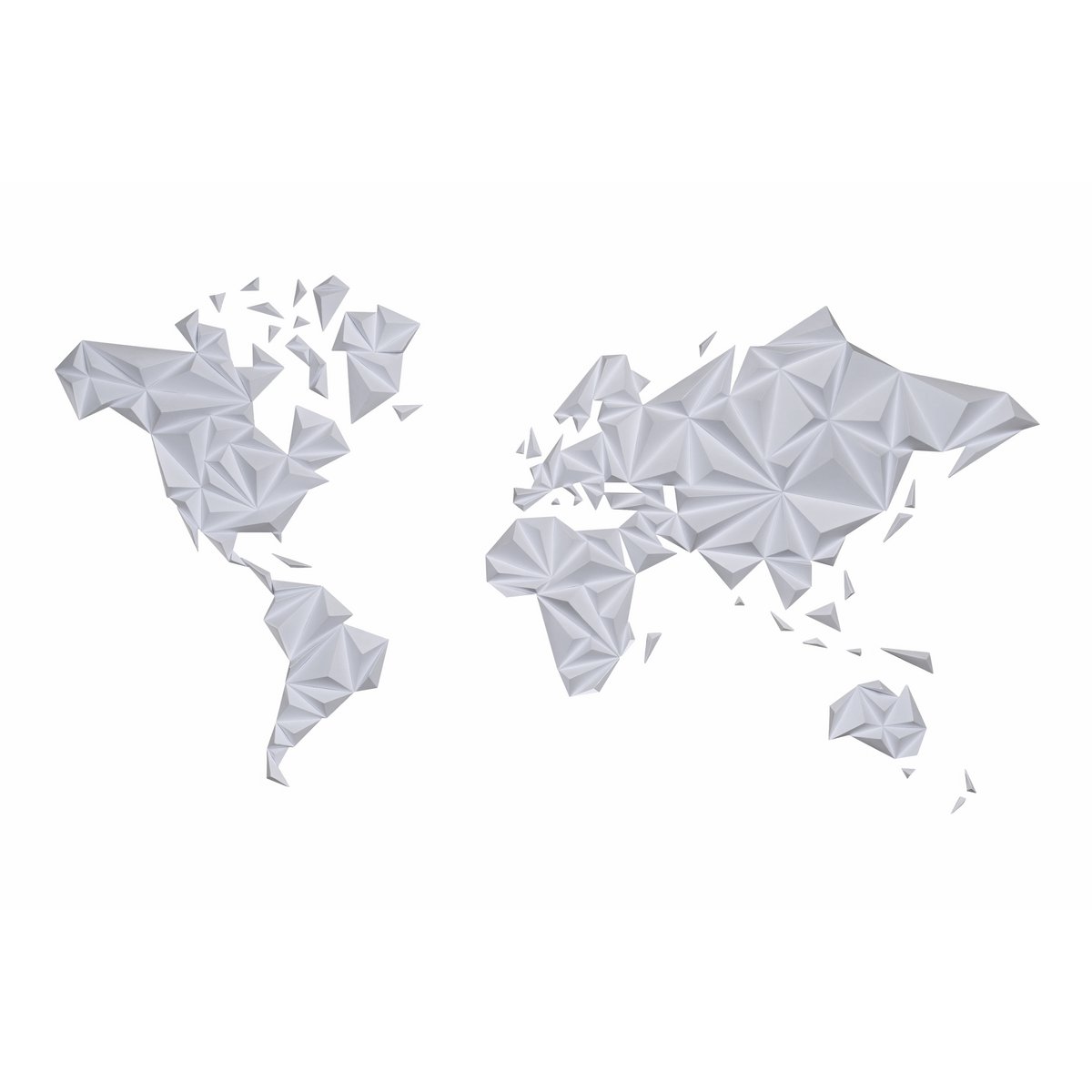 World Map - White