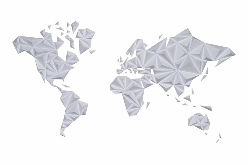 World Map - White