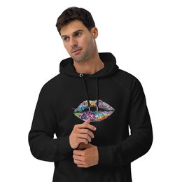 Lipstickjungle unisex økologisk raglan hættetrøje