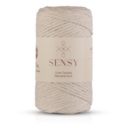 Sensy Premium 3 mm - 109 iarde Cavo macramè a filo singolo in cotone riciclato al 100%