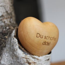 Thankgoods træhjerte Du kan gøre det! Gave til ham og hende som en opmuntring. Originalen