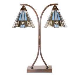 Tiffany table lamp 48x19x57 cm brown glass