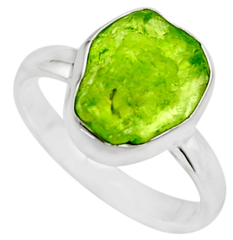 „Heavenly Power“-Ring aus Peridot und 925er Silber