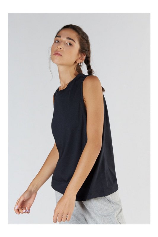 T1211-01 | TENCEL™ Active Damen Top hooggesloten - Zwart