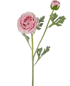 Künstliche Ranunkel Real Touch Pink 60cm
