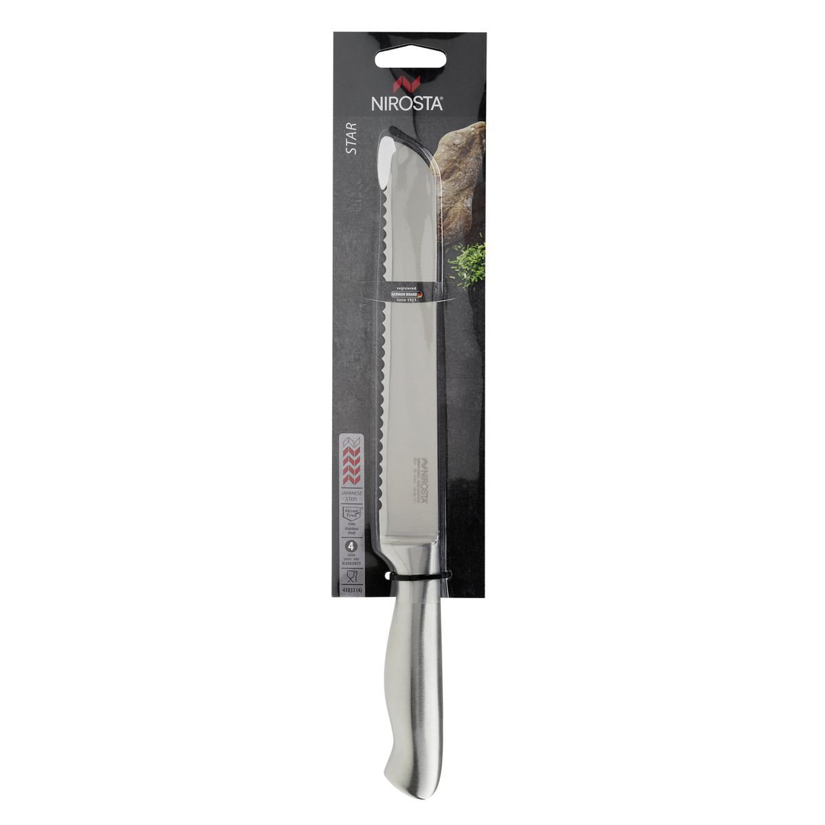 Cuchillo para pan de acero inoxidable 33,5 cm en todo Nirosta