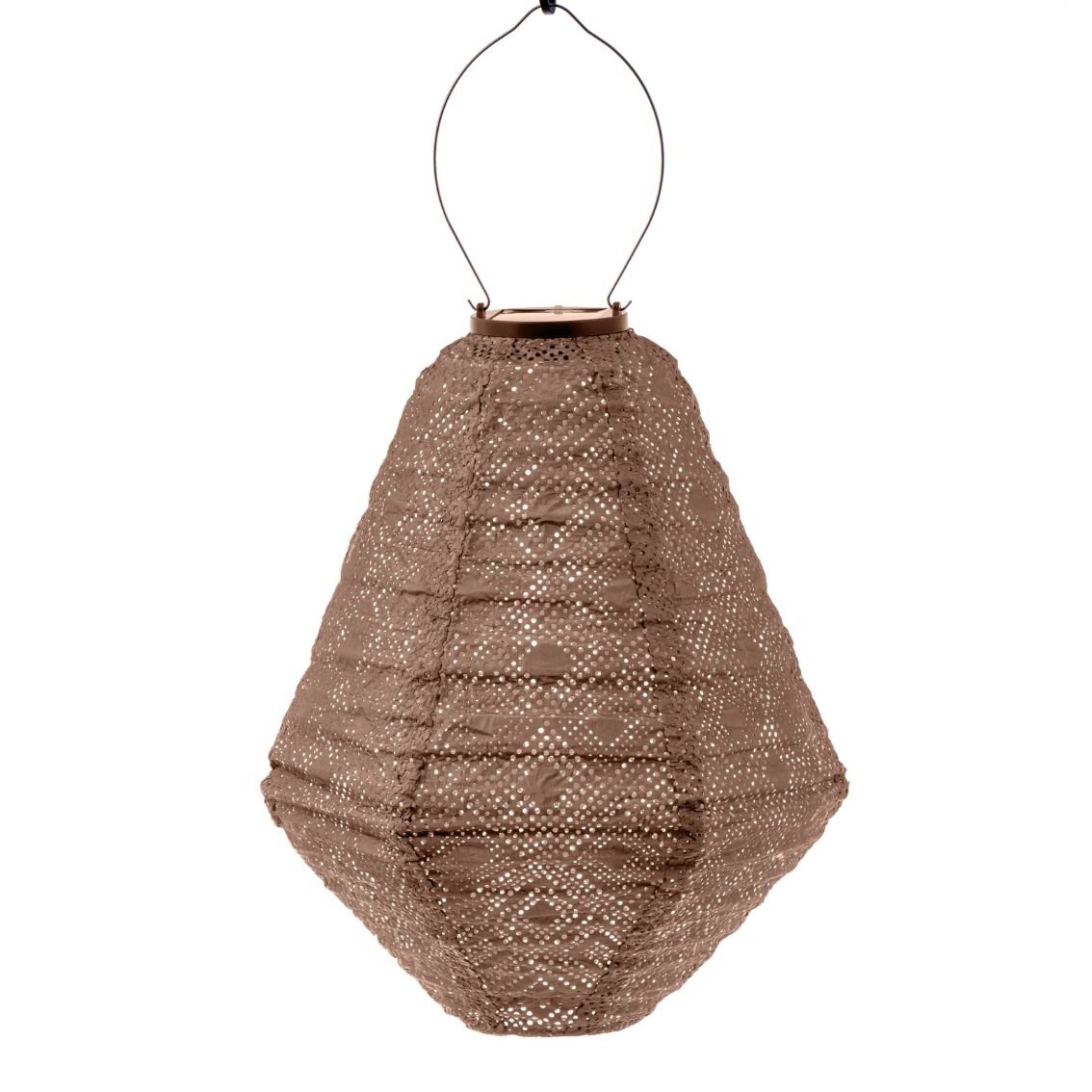 Lumiz Solar Lampion Can Mosaic - 30cm - Mocha Mousse