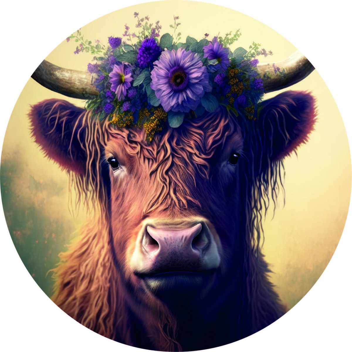 Wall circle Highlander flowers