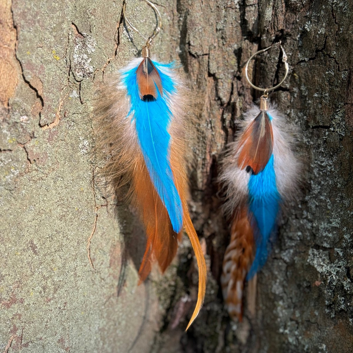 Boucles d'oreilles BOHO avec longues plumes