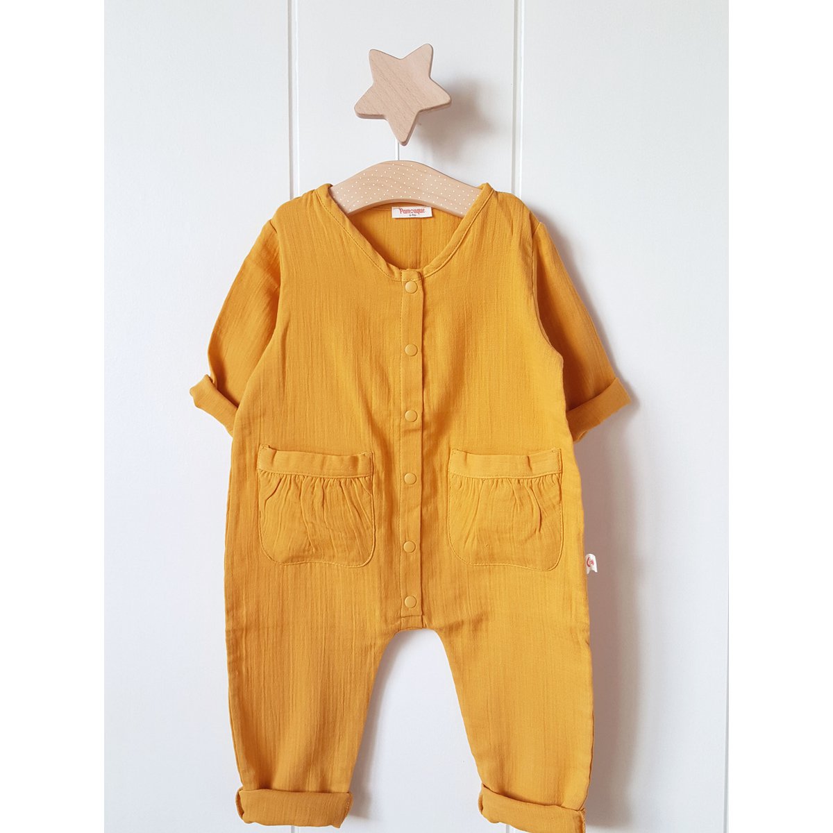 Pelele muselina unisex / 100% Algodón orgánico doble gasa