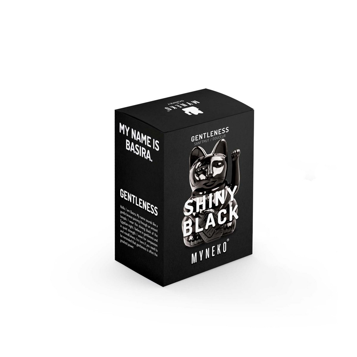 Gato de la suerte Mini | Negro brillante