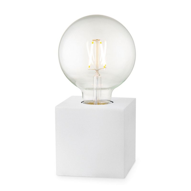 Home Sweet Home table lamp Dry Square - white - 8.5/8.5/8.5cm