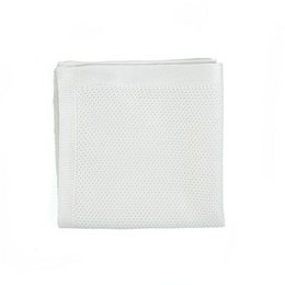 Cream knitted pocket square