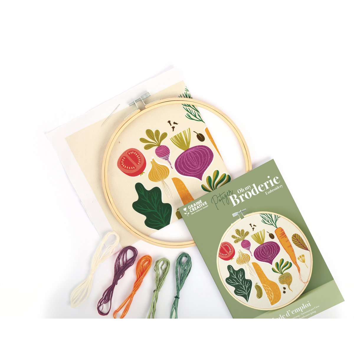 EMBROIDERY SET VEGETABLES GARDEN  Ø20CM