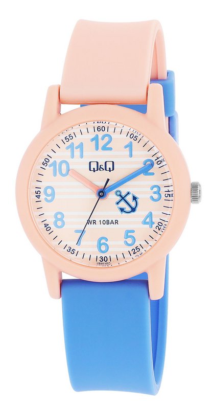 Q&Q Kinderuhr con bracciale in resina, "maritim", 10 ATM