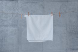 Hemp Terry Head Towel in White Colour
