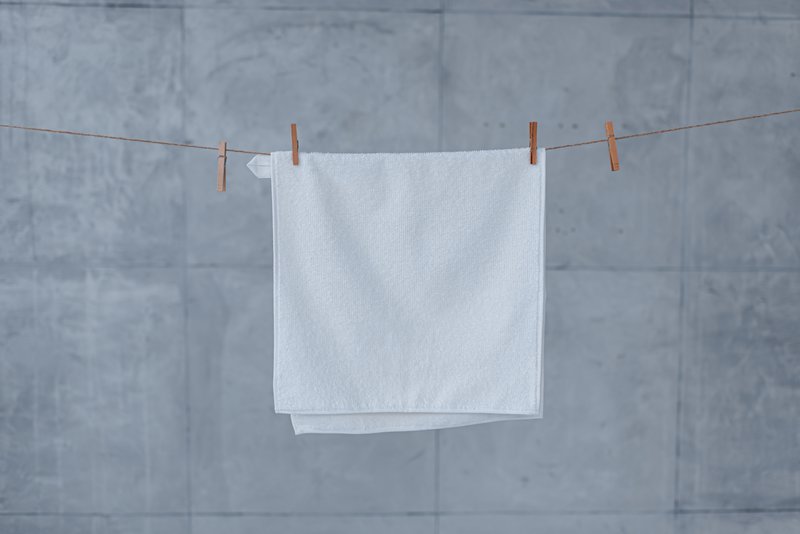 Hemp Terry Head Towel in White Colour