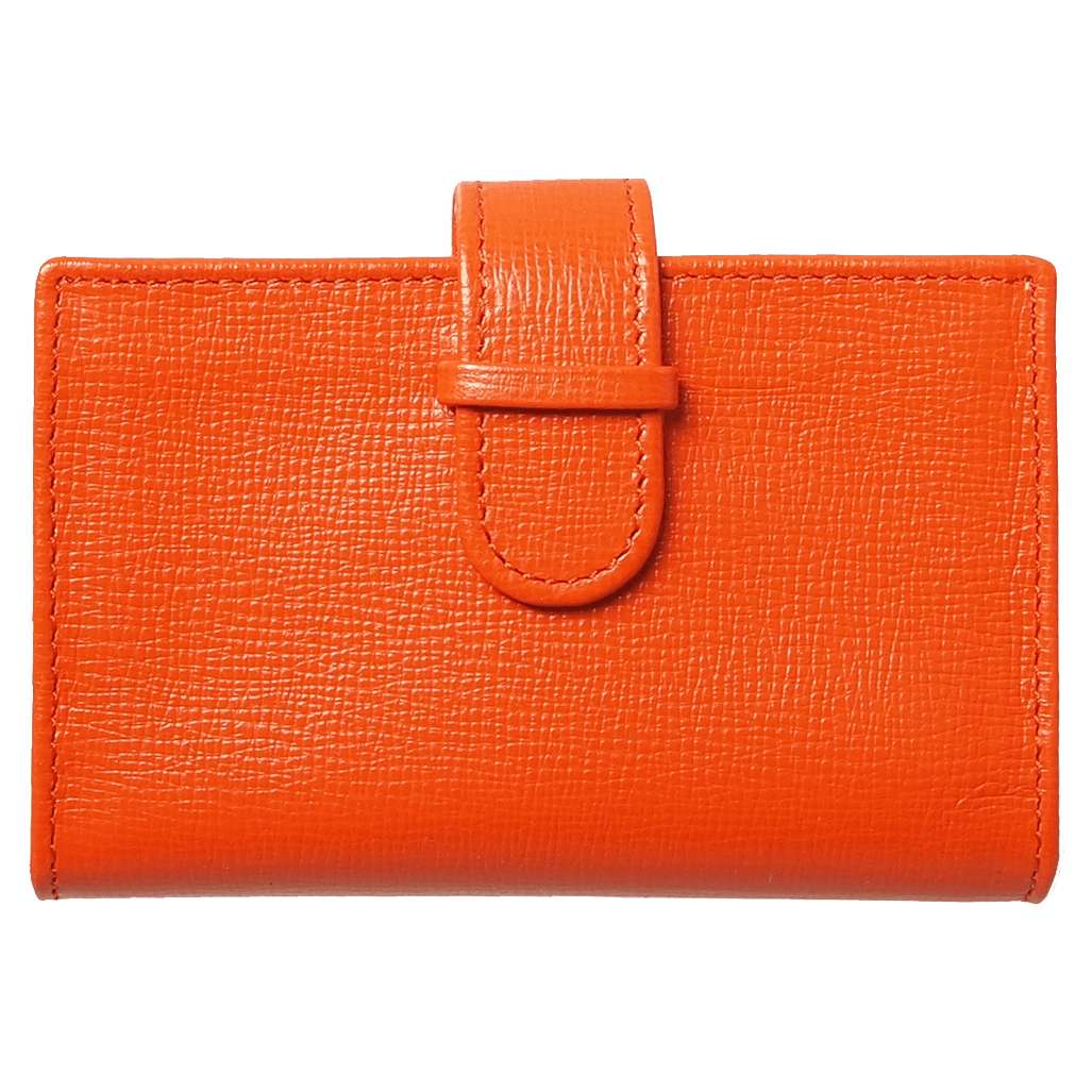 Saffiano Business Card Case Orange