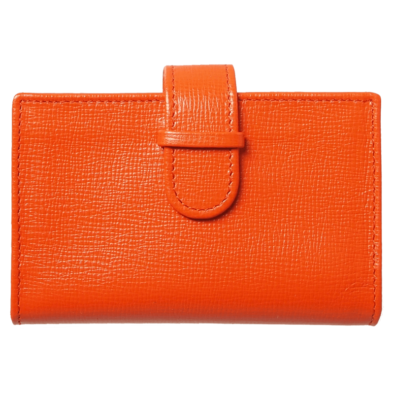 Saffiano Business Card Case Orange