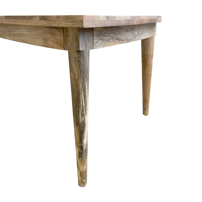 Light/dark brown wooden coffee table 120 x 70 x 55 h cm