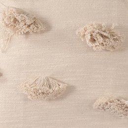 Fodera per cuscino | Pompon trapuntato 100% cotone | 45x45 cm