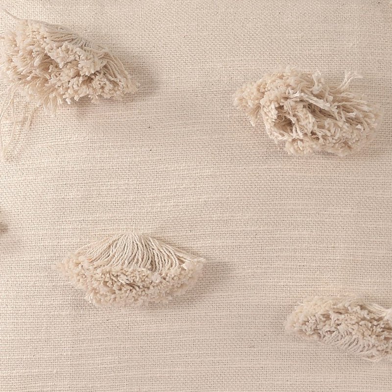 Fodera per cuscino | Pompon trapuntato 100% cotone | 45x45 cm