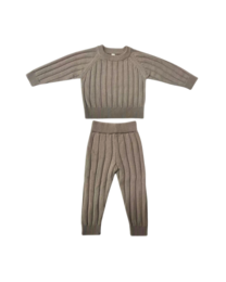 Strik unisex sæt – Taupe Greige
