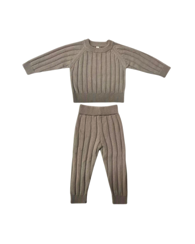 Strik unisex sæt – Taupe Greige