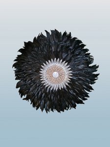Juju Hat Veren decoratie zwart. VD 03