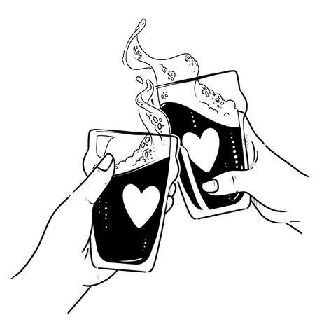 Temporary tattoo: Cheers