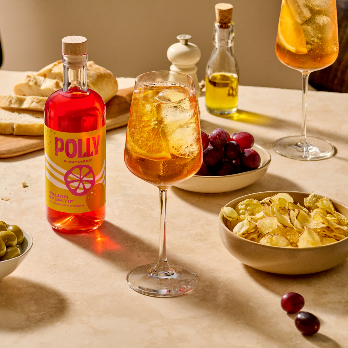 POLLY Italiensk Aperitif – Alkoholfri aperitif til Spritz | Orange & ensian | 500 ml