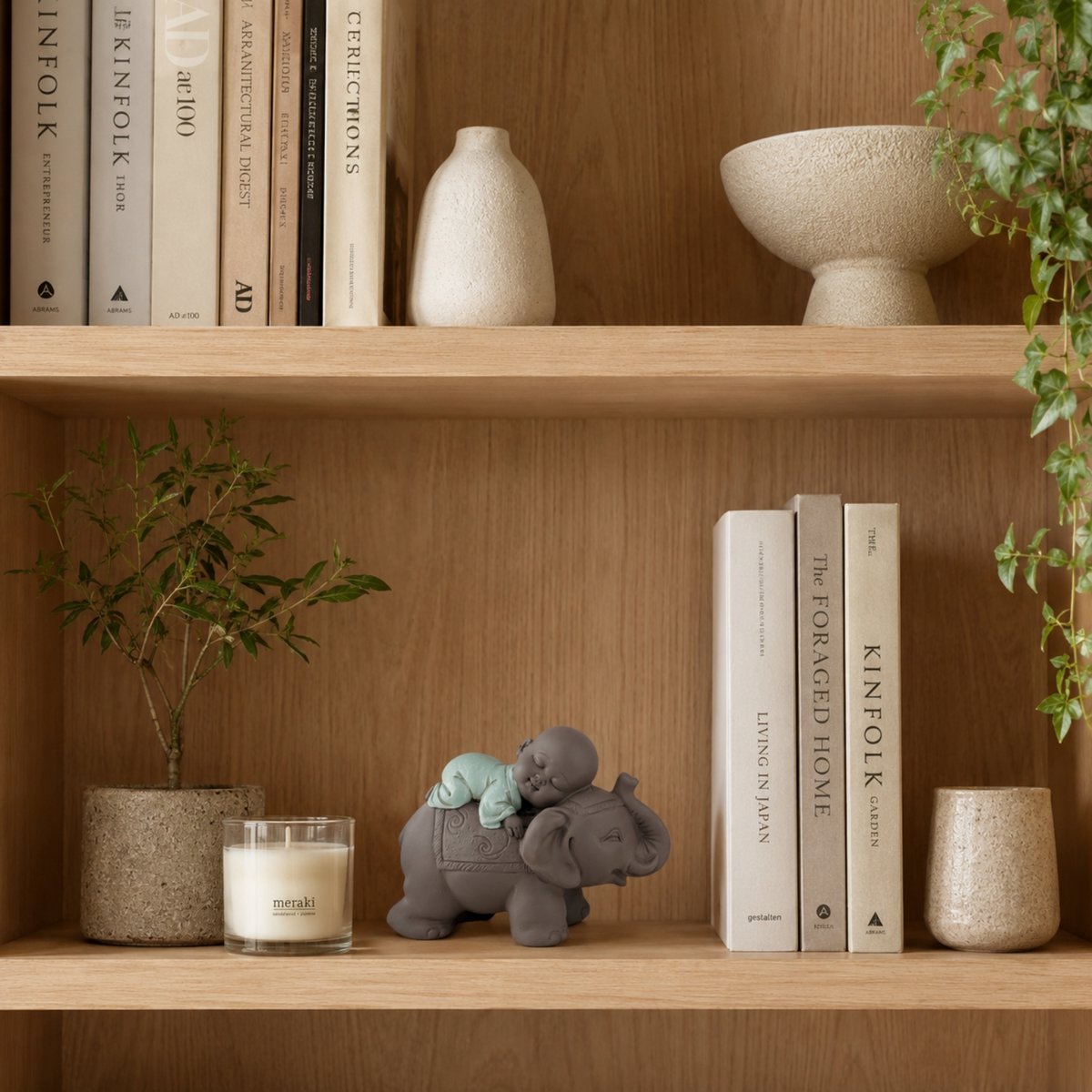 Figurka Buddy – Słoń Bonze – Dekoracja Zen i Feng Shui – Duchowa i zrelaksowana atmosfera – Dekoracyjny pomysł na prezent