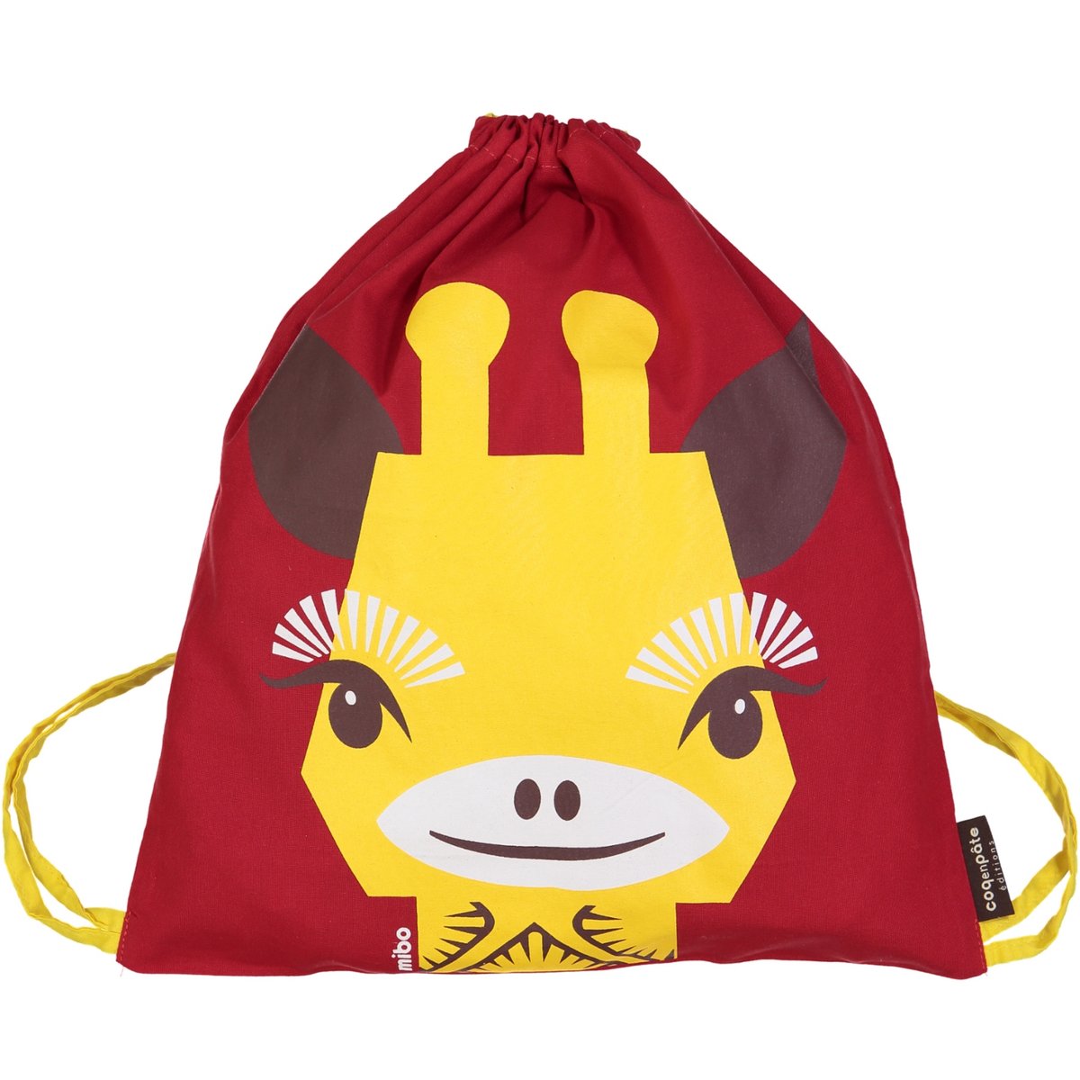 Children's activity bag, organic cotton, giraffe