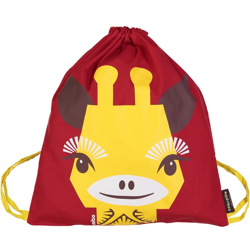 Children's activity bag, organic cotton, giraffe