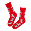 DARIEL red cotton socks with dalmatians