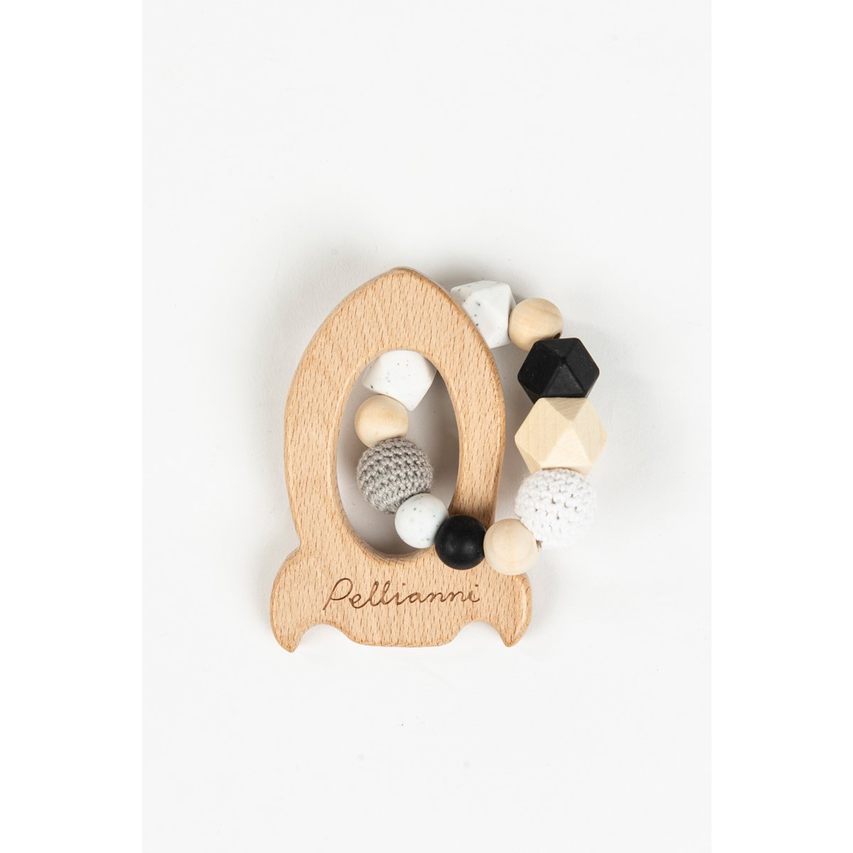 Teether Rocket Hvid Sort
