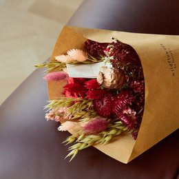 Tørrede blomster - Feltbuket - Rød lokkemad