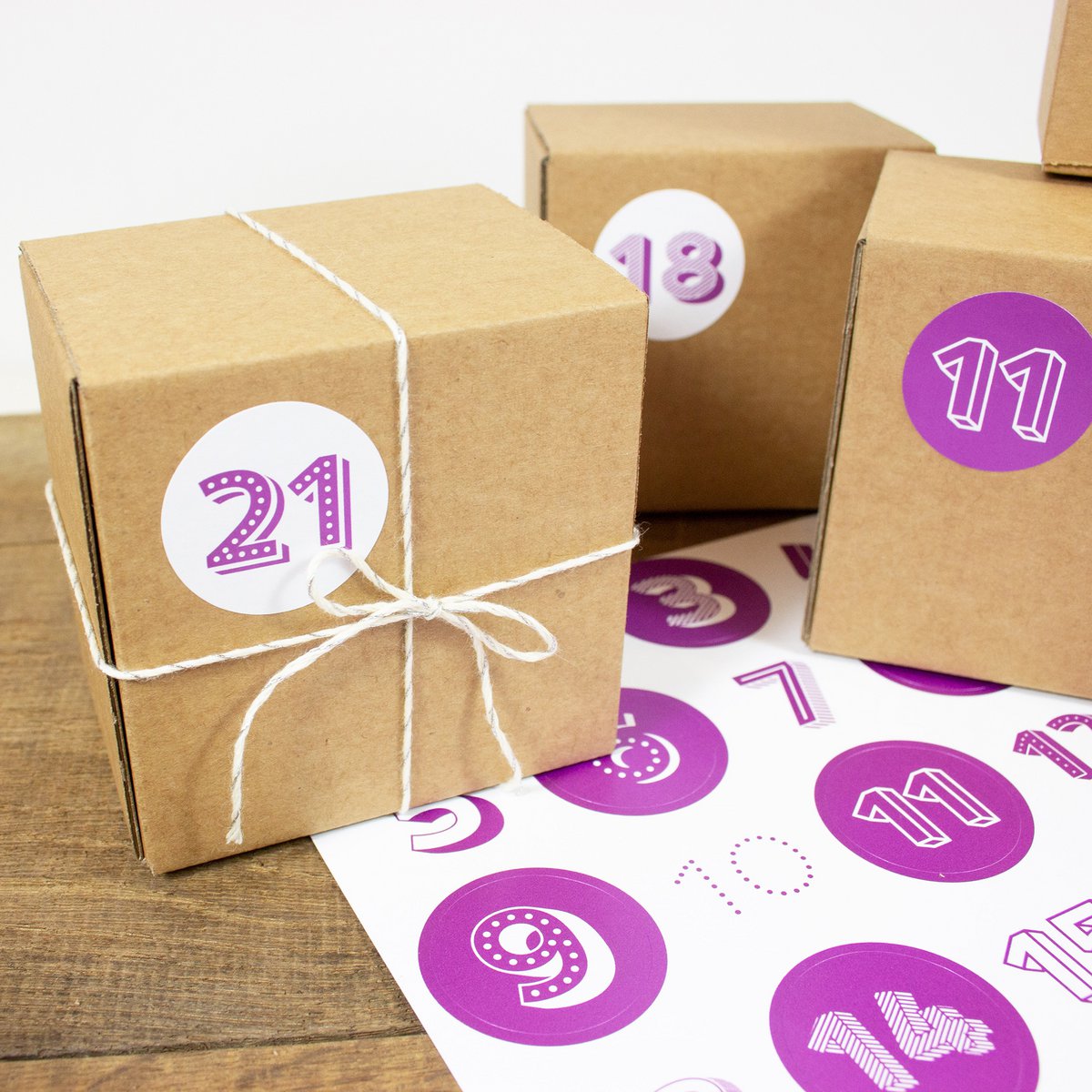 Aufkleber Adventskalender Brombeere