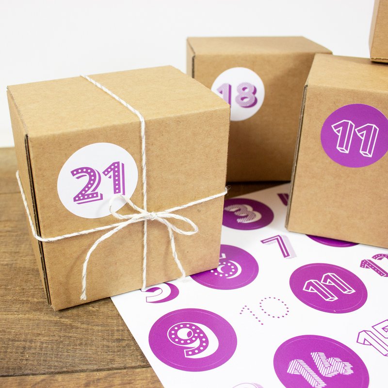 Sticker advent calendar blackberry